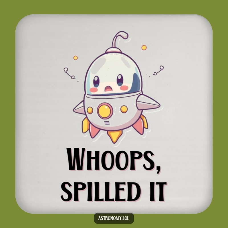 Funny Spaceship Coaster: Surprise Protection with Comical Smoke Trails