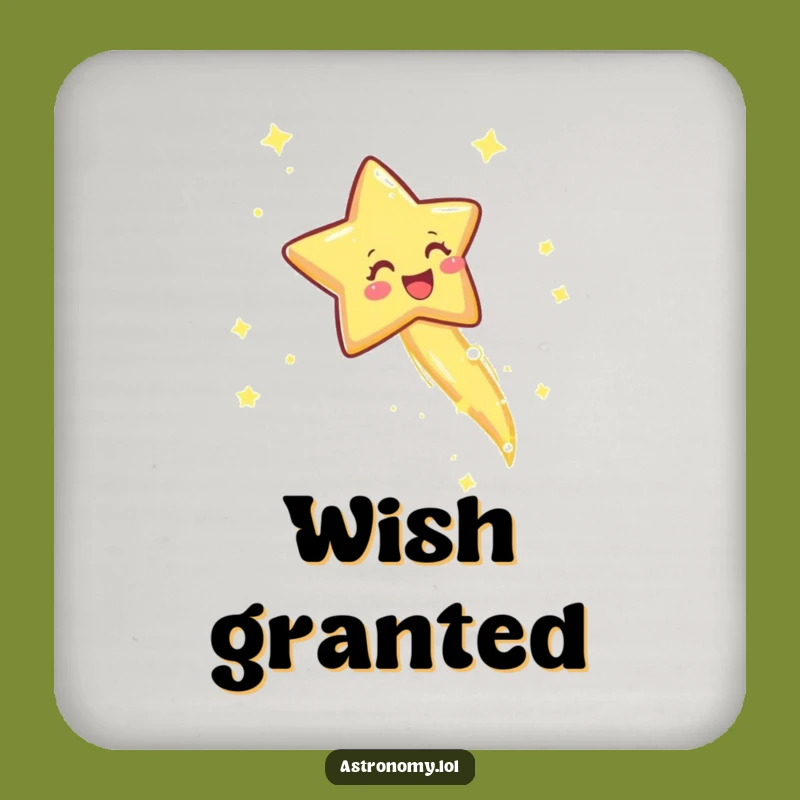 Funny Star Coaster, Joyful Sparkle Protection, Hilarious Drink Accessory!