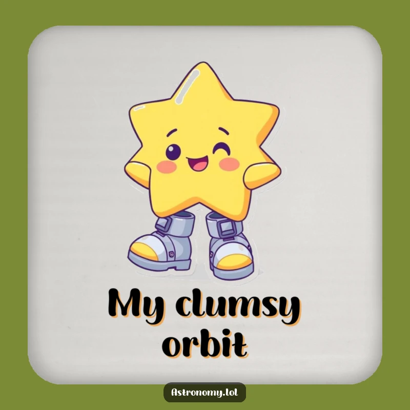 Funny Star Gravity Boots Coaster - Cheerful Bar Gag Gift