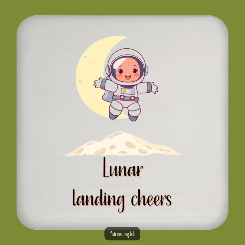 Funny Astronaut Moon Bounce Coasters: Protect Surfaces with Lunar Fun