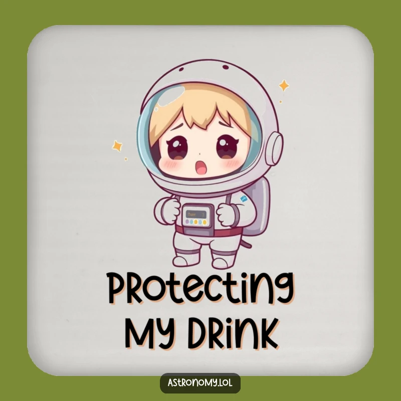 Funny Astronaut Colander Coaster - Hilarious Space Bar Gag Gift