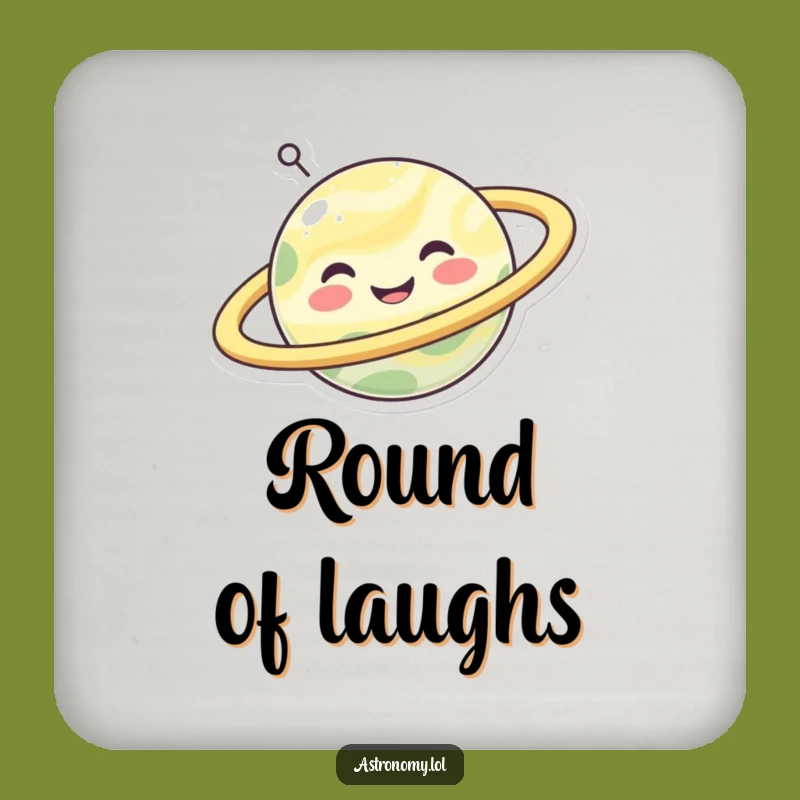 Funny Happy Planet Coaster: Joyful Rings Drink Protector Gift