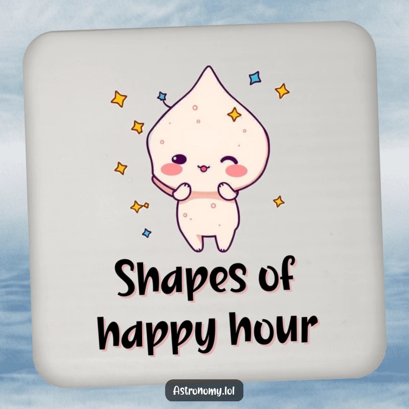 Funny Constellation Coaster featuring a playful character forming a silly shape, protecting tables with cosmic fun and charm.