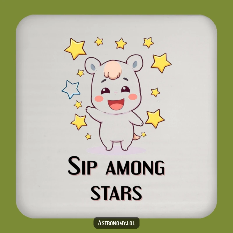 Funny Star Juggler Coaster: Protect Surfaces with Cosmic Smiles - Practical Funny Gift