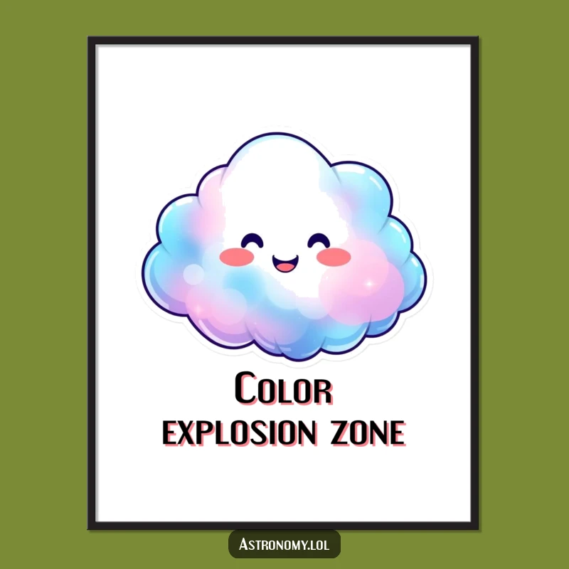 Funny Nebula Cloud Poster - Vibrant and Hilarious Cosmic Art