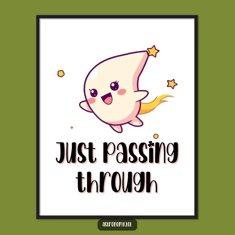 Funny Comet Poster: Delightful Space Art Print to Brighten Any Room