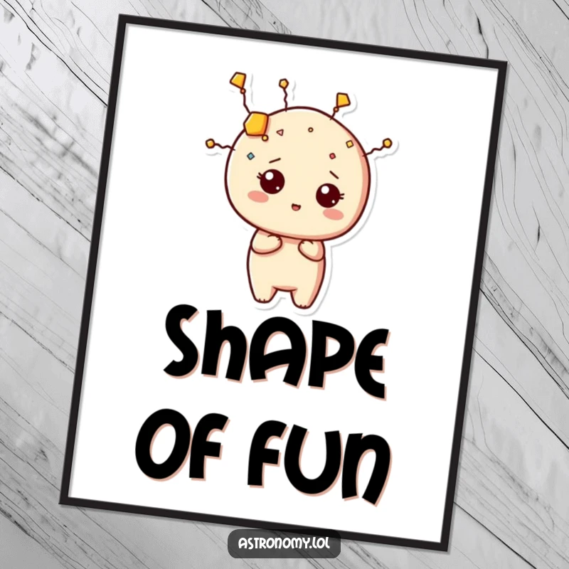 Funny constellation poster depicting a curious star character amusingly forming a unique and humorous shape.