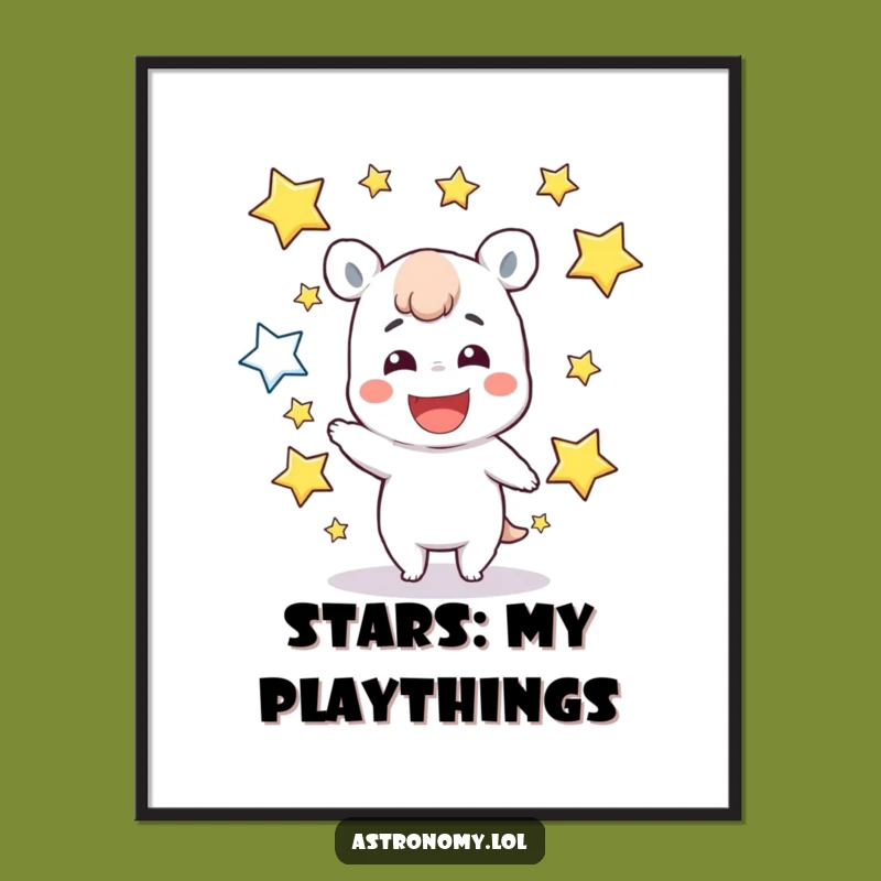 Funny Star Juggler Poster: Add Cosmic Grins to Your Walls - Ideal Funny Gift Art