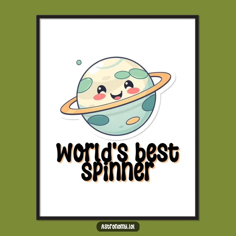 Funny Planet Poster, Smiling Earth Art, Whimsical & Hilarious Wall Decor!