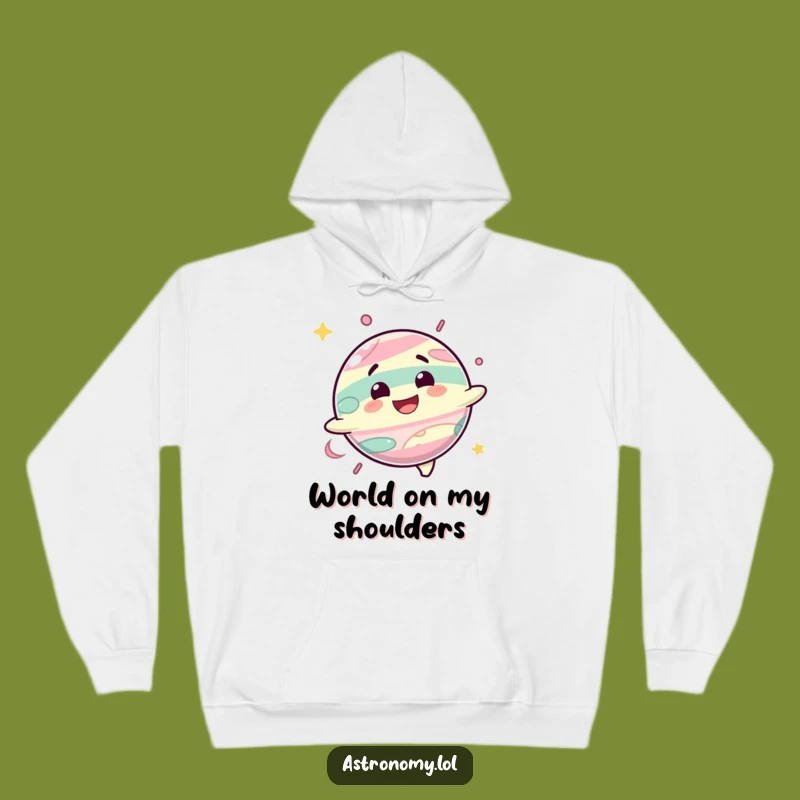 Cozy Funny Delighted Planet Hoodie Perfect for Cosmic Fun