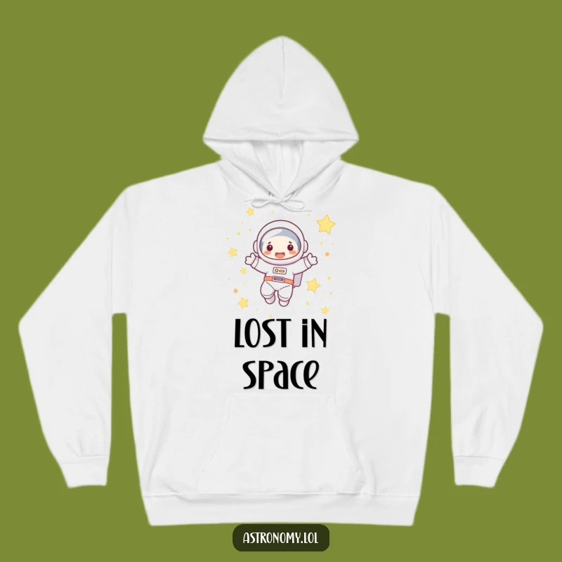 Funny Astronaut Hoodie: Cozy Character Floating in Stars Gift