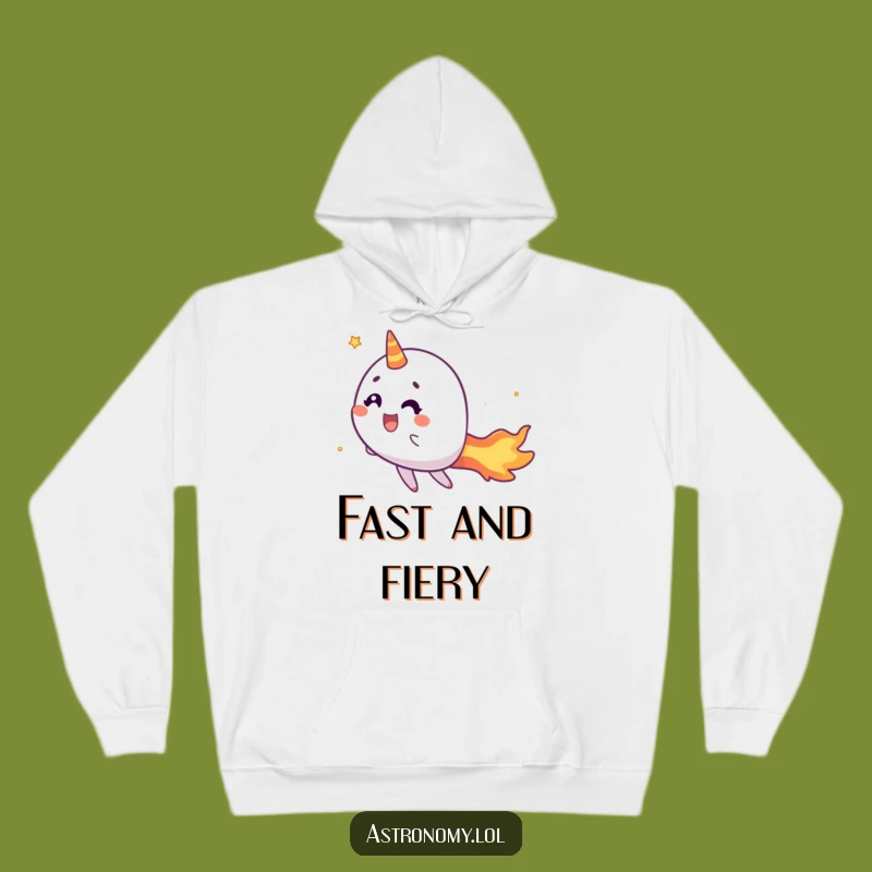 Funny Comet Hoodie: Cozy Fiery Tail Zipping Character Gift