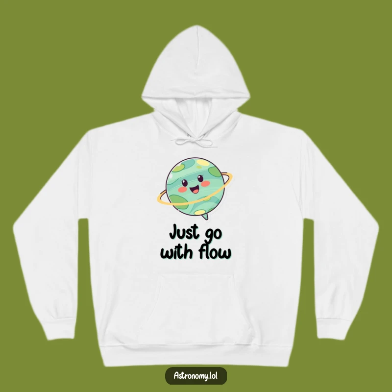Funny Cheerful Planet Hoodie: Cozy Up with Spinning Joy