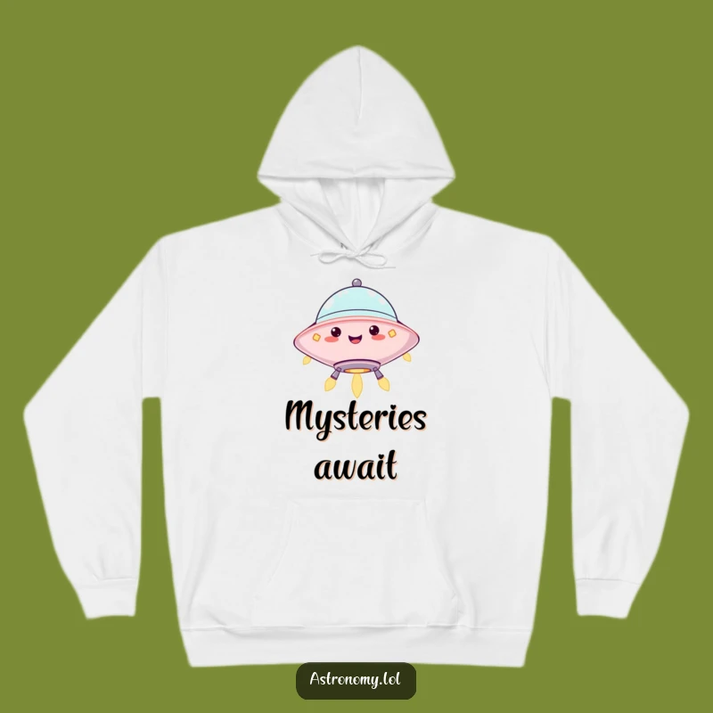 Funny UFO Hoodie: Cozy Jolly Hovering Character, Warm & Whimsical Gift