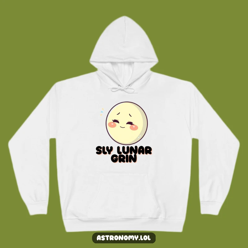 Funny Winking Moon Hoodie: Cozy Playful Celestial Gift