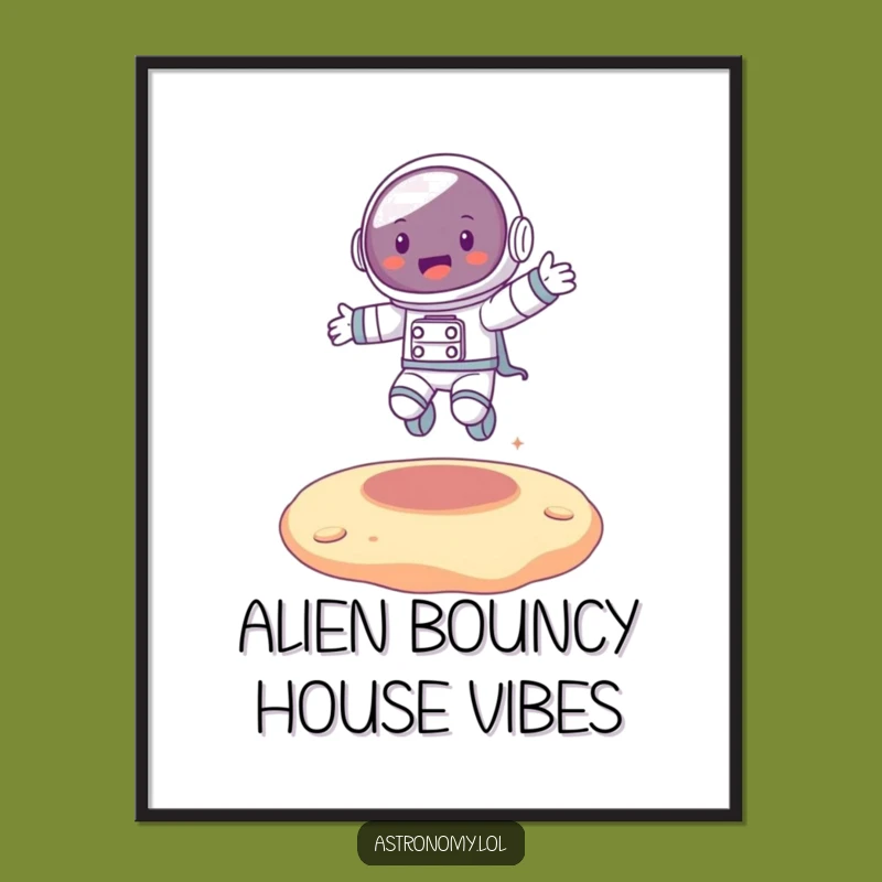 Free Printable Astronaut Bounce Art: Funny Downloadable Space Decor