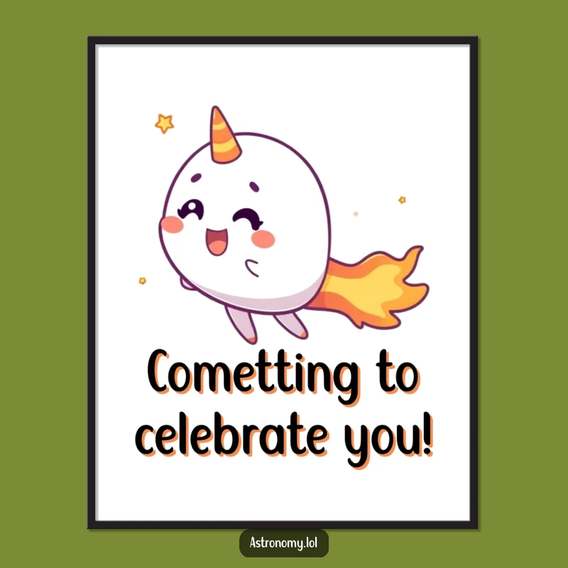 Free Printable Wall Art: Zippy Comet, Funny Downloadable Art for Energetic Decor