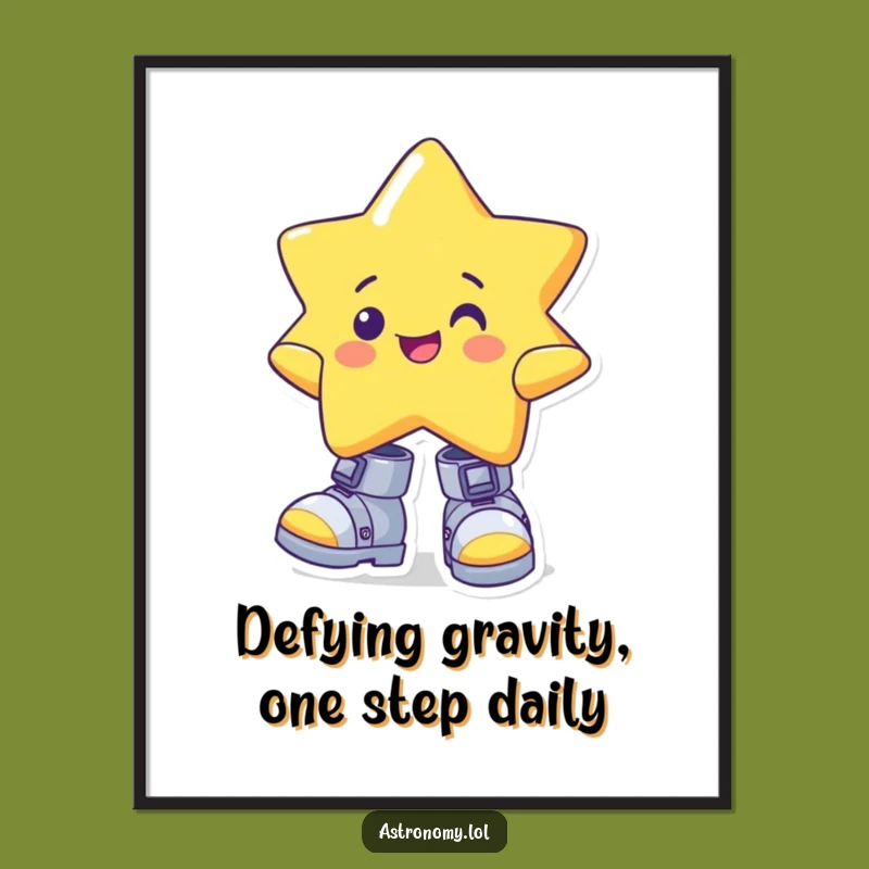 Gravity Boots Star Wall Art - Free Printable Cosmic Decor Downloadable