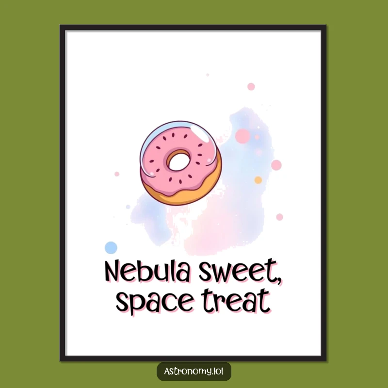 Free Printable Funny Wall Art: Donut Astronaut Nebula - Whimsical Downloadable Decor