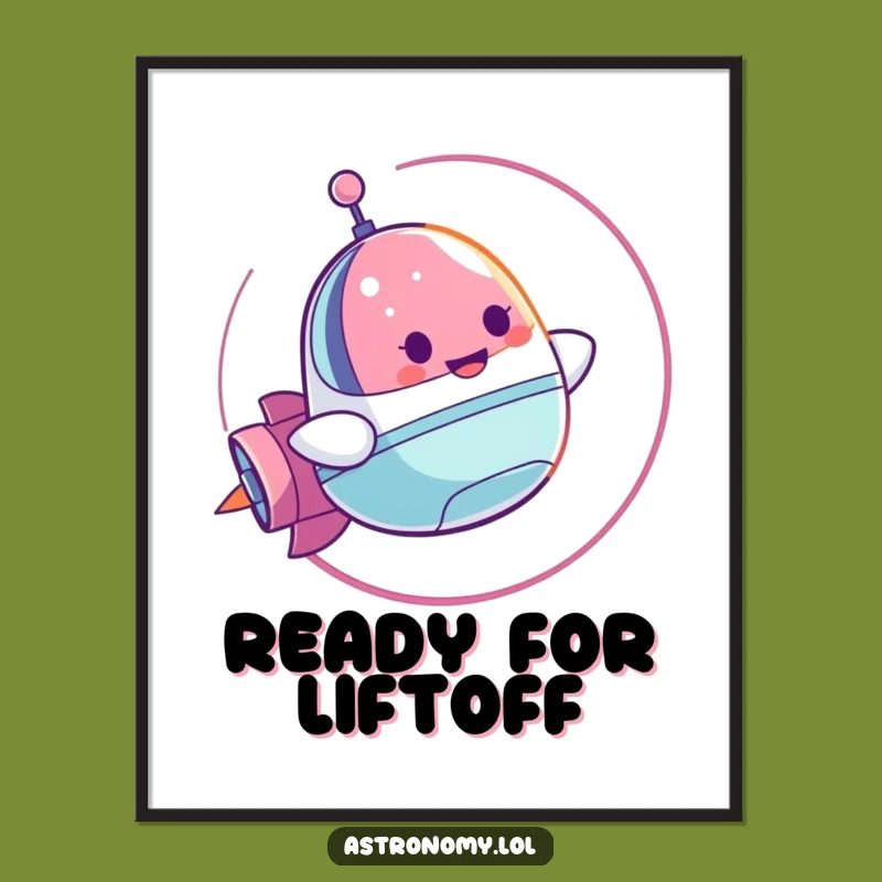 Free Printable Wall Art: Cheerful Spaceship's Joyride, Funny Downloadable Decor for Adventurers