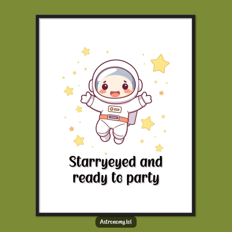 Free Printable Wall Art: Cute Astronaut Floating, Funny Downloadable Art for Cosmic Decor
