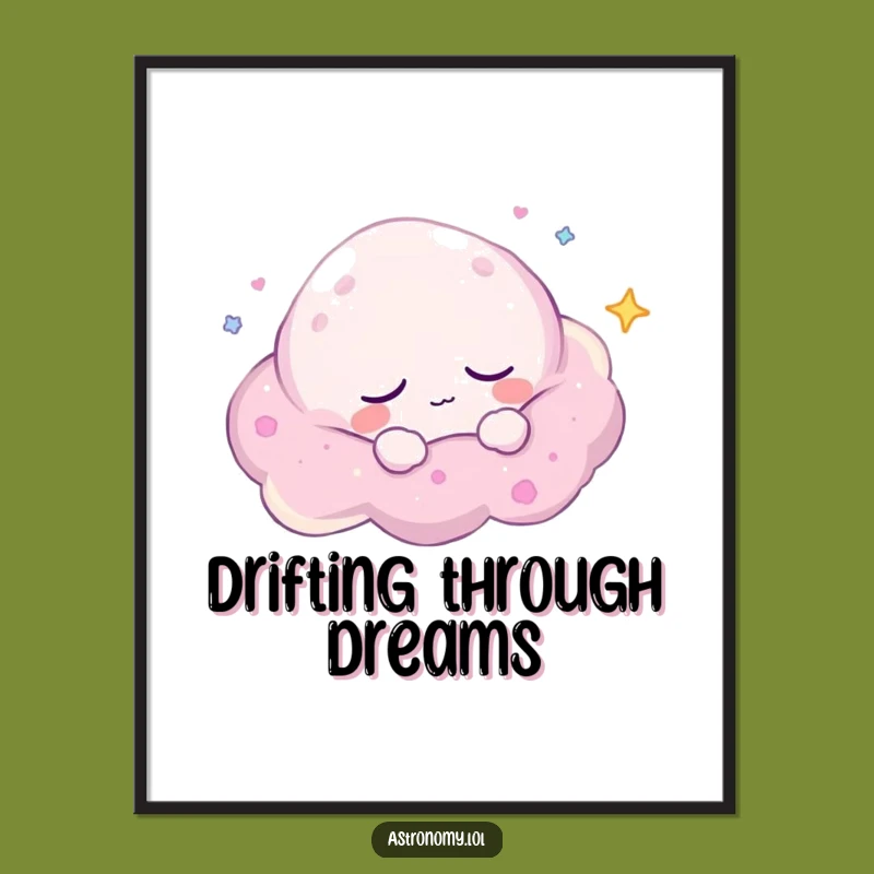 Free Printable Wall Art: Sleepy Nebula's Serenity, Funny Downloadable Decor for Calm Spaces