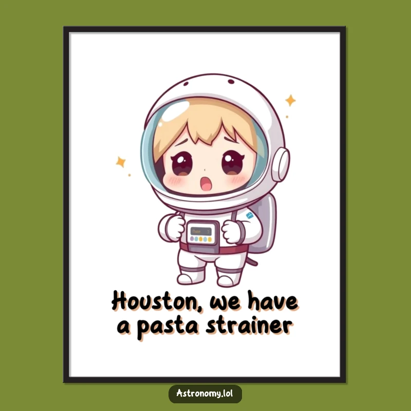 Funny Free Printable Astronaut Colander Helmet Wall Art - Hilarious Downloadable Decor