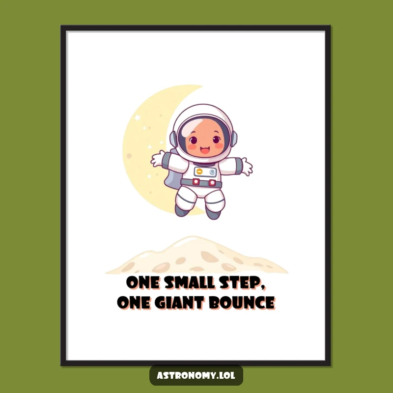 Funny Free Printable Wall Art: Astronaut Moon Bouncing Adventure!