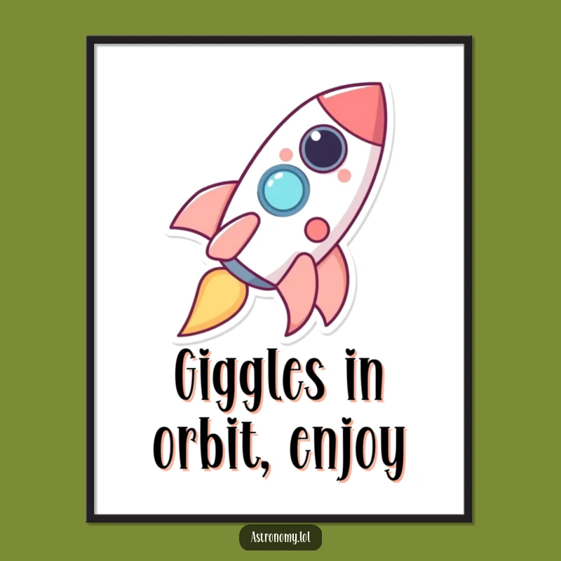 Free Printable Rocket Giggles Art: Funny Downloadable Space Decor