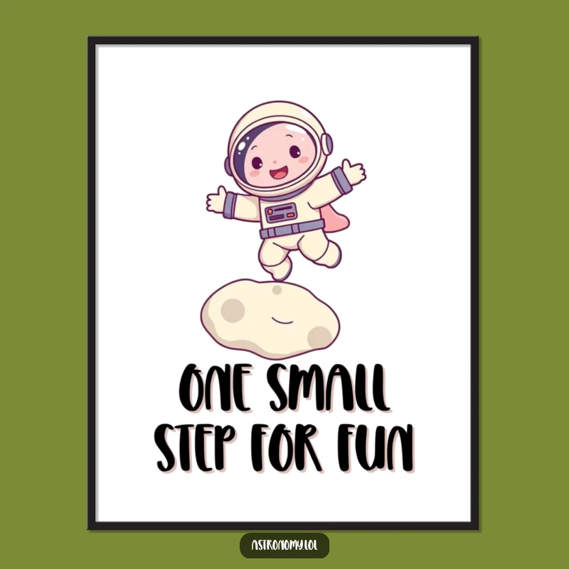 Free Printable Funny Astronaut Wall Art: Moon Bounce Humor Downloadable Decor