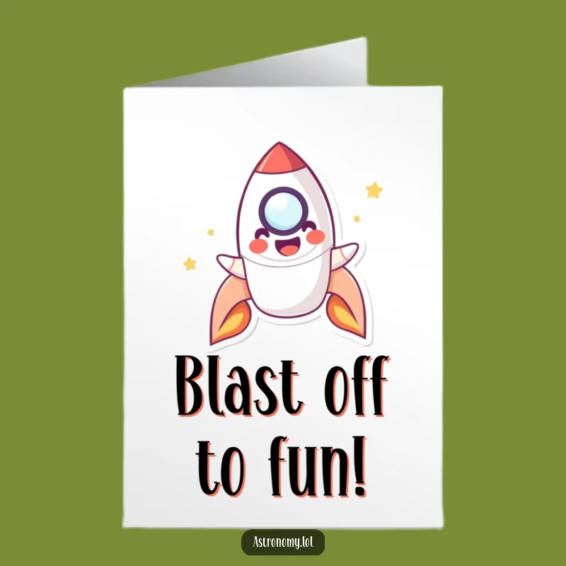 Free Printable Rocket Birthday Card - Funny Downloadable Greeting for an Out-of-this-World Celebration