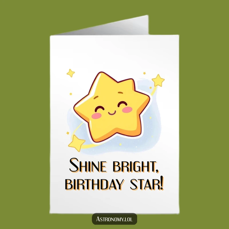 Cheery Free Printable Birthday Card: Winking Star - Brighten Their Special Day