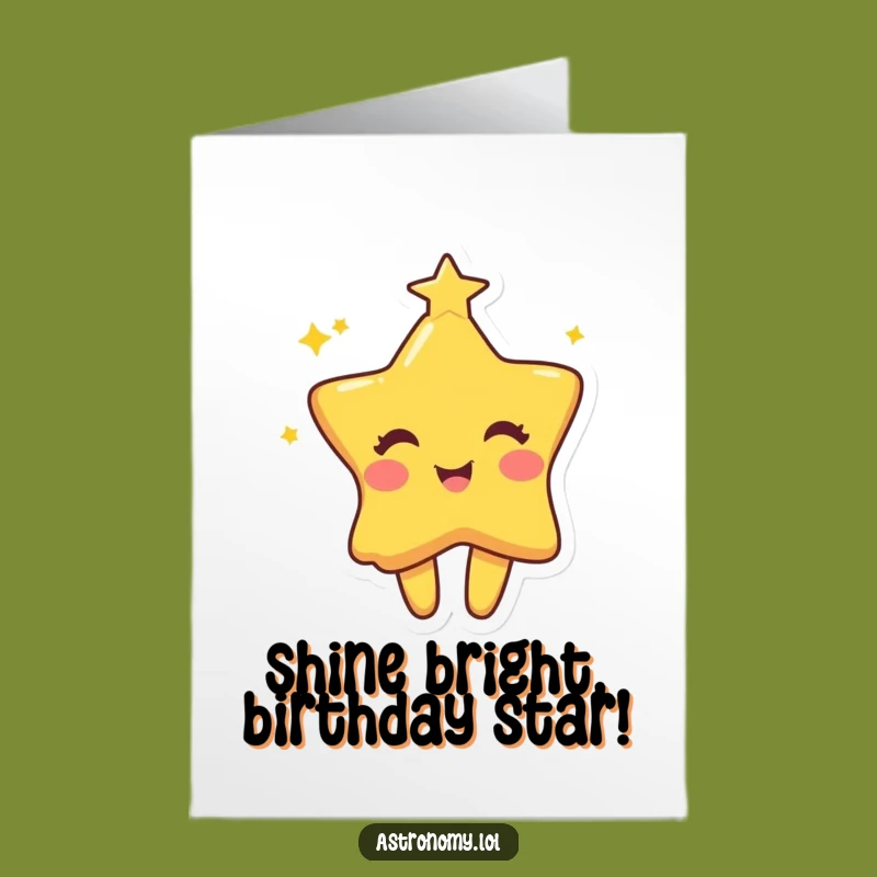 Free Printable Birthday Card: Mischievous Star Twinkling, Funny Downloadable Gift