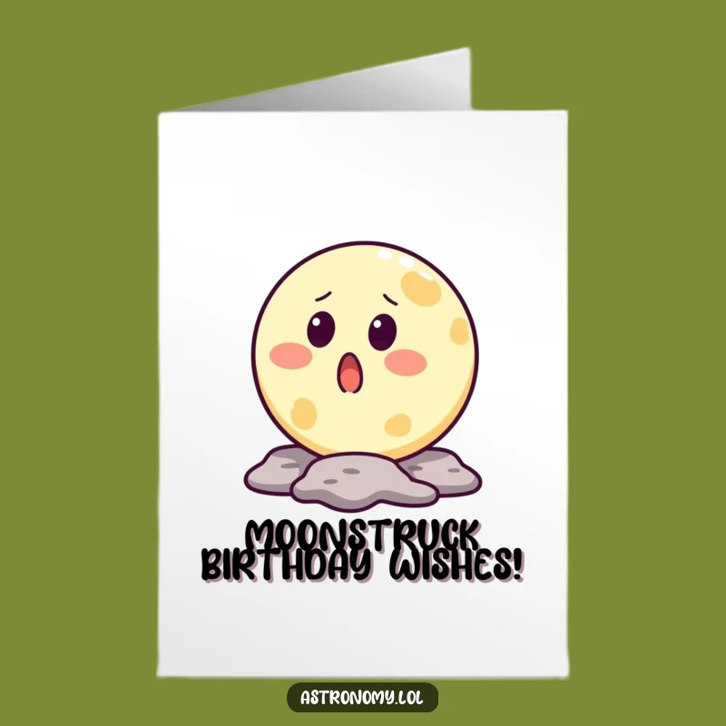Free Printable Birthday Card: Surprised Moon, Hilarious Downloadable Gift
