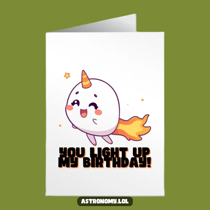 Free Printable Birthday Card: Zippy Comet, Funny Downloadable Gift for a Blast of Fun