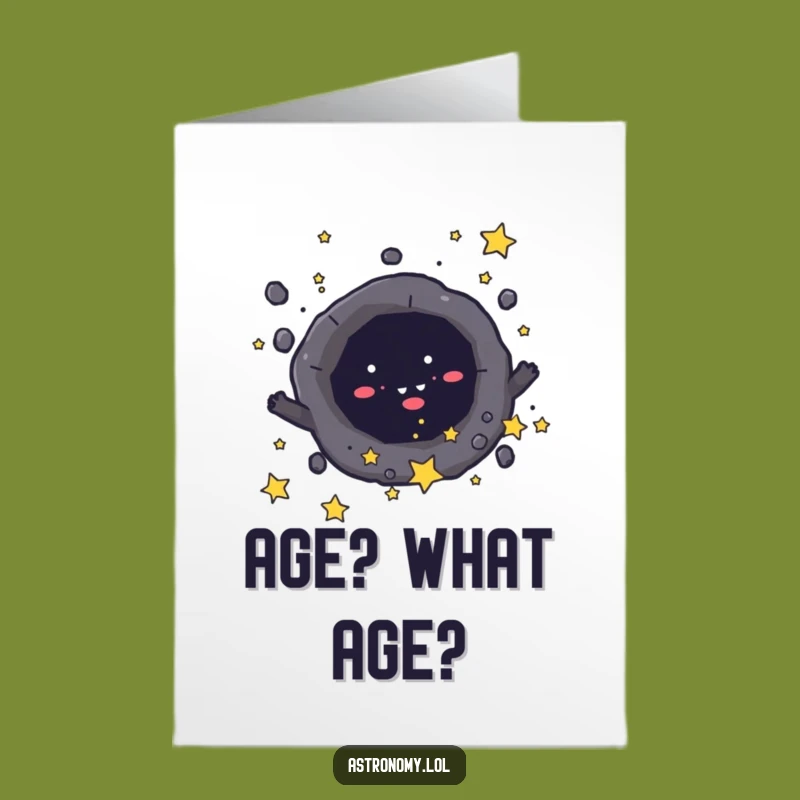 Free Printable Black Hole Birthday Card: Funny Cosmic Fun Downloadable Gift!