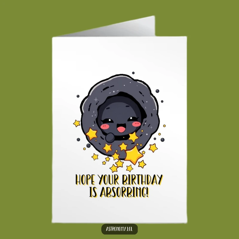 Free Printable Black Hole Birthday Card: Funny Cosmic Surprise Downloadable Gift