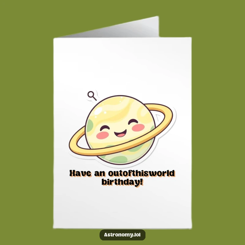 Free Printable Happy Planet Birthday Card - Joyful Ring-Spinning Downloadable!