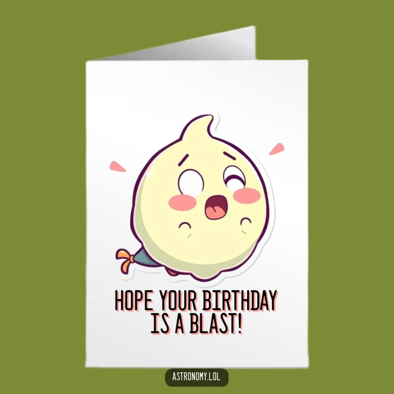 Free Printable Surprised Comet Birthday Card - Hilarious Laughing Tail Downloadable!