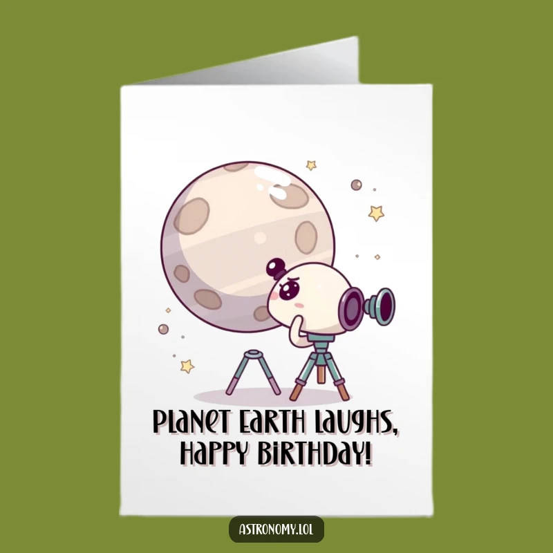 Free Printable Birthday Card: Funny Character Discovers Your Big Day