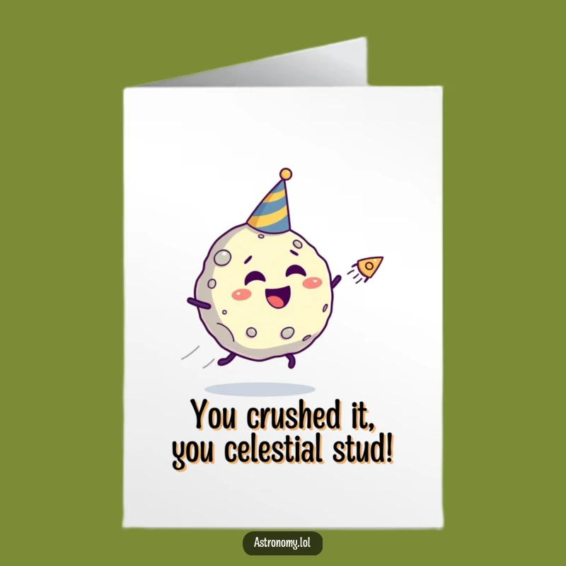 Asteroid Party Chase Congrats Card - Free Printable Downloadable Celebration