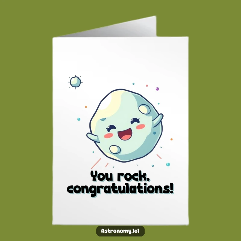 Exciting Free Printable Congratulations Card: Asteroid Character - Celebrate Their Jump