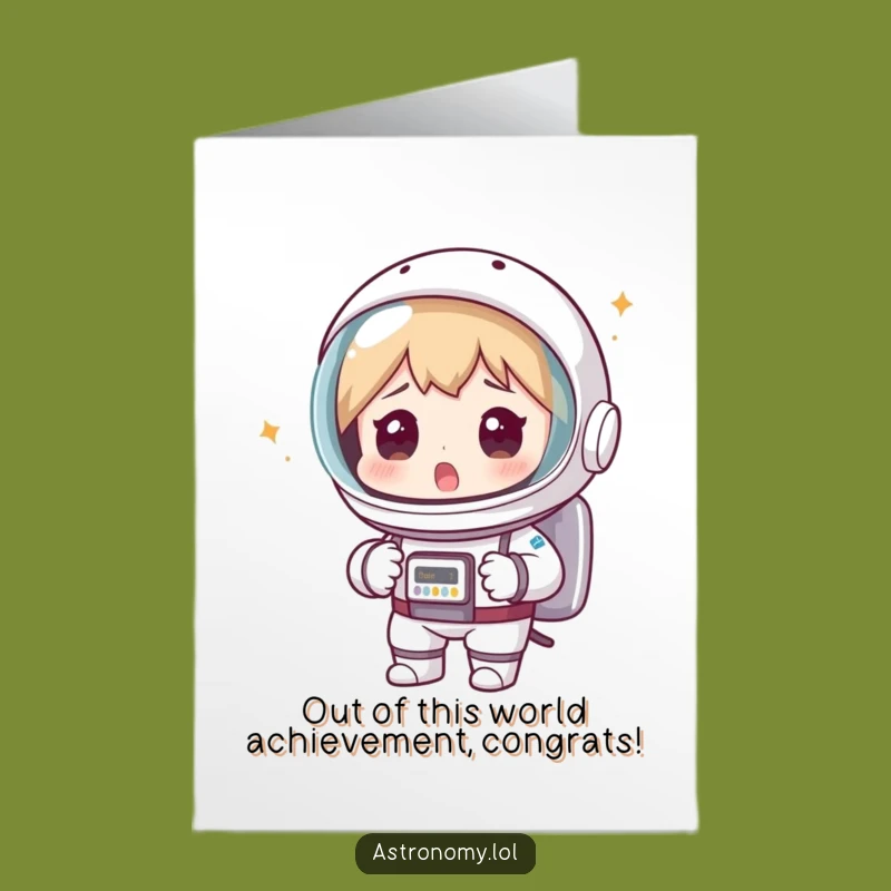 Free Printable Astronaut Colander Helmet Congrats Card - Funny Downloadable Celebration