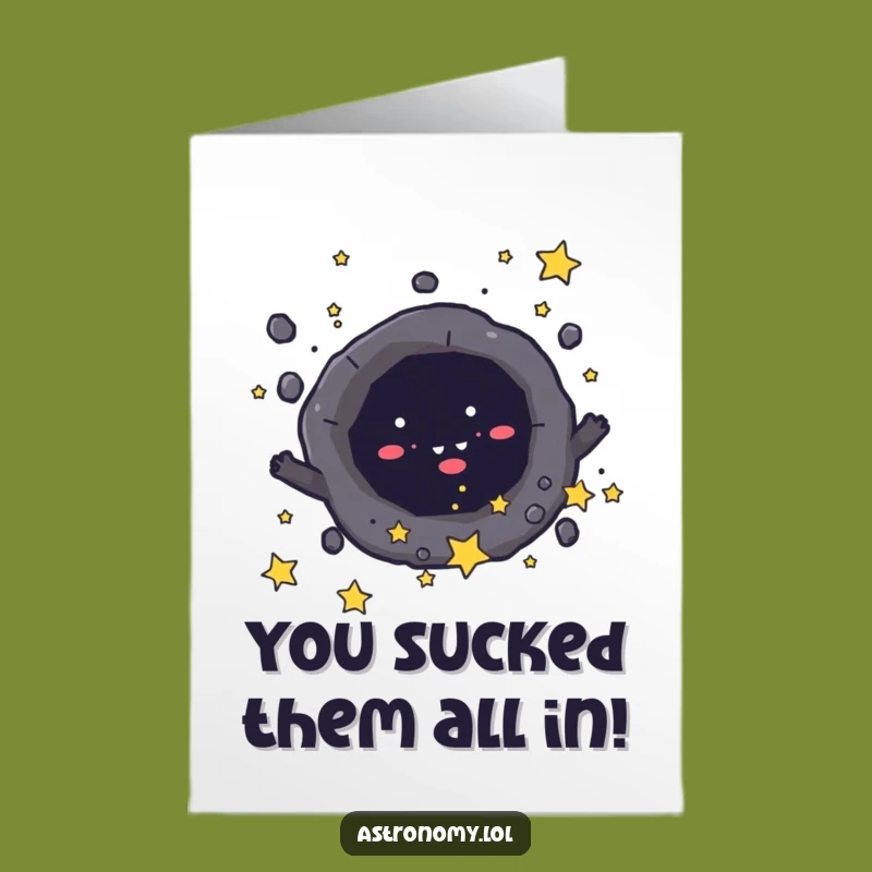 Free Printable Black Hole Card: Cosmic Congratulations, Funny Download!
