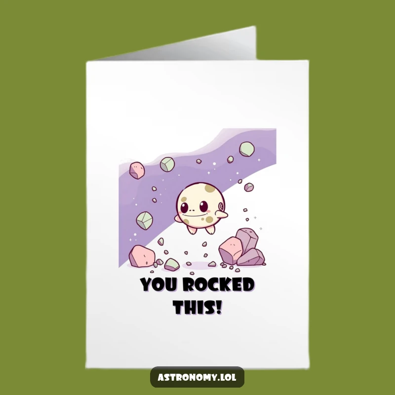Free Printable Congrats Card: Asteroid's Triumphant Path, Funny Downloadable Achievement Gift