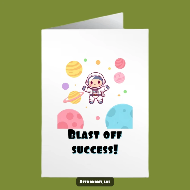 Free Printable Congrats Card: Astronaut Reaching New Heights, Perfect Downloadable Gift