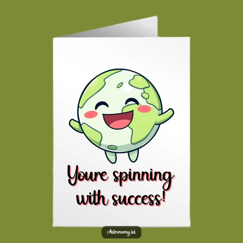 Free Printable Congrats Card: Bouncing Planet Downloadable to Celebrate Big Wins