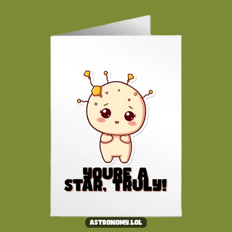 Free Printable Congrats Card: Constellation Character Funny Shape Downloadable Gift