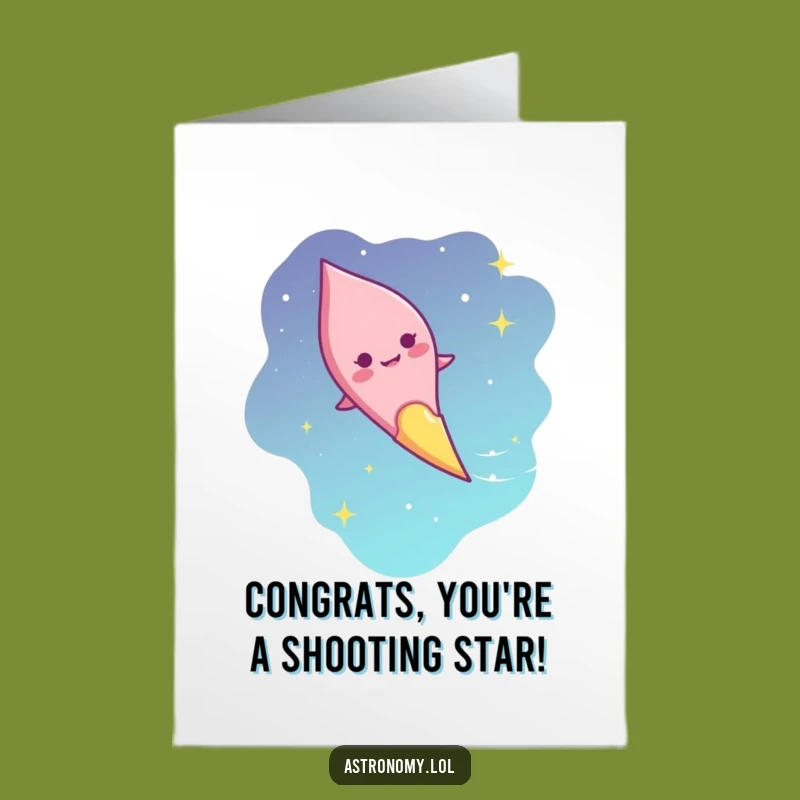 Free Printable Congrats Card: Giggling Comet, Celebrating Stellar Achievements