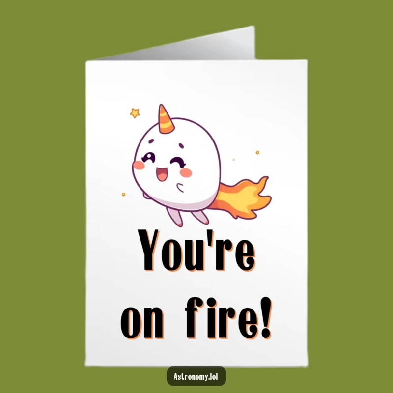 Free Printable Congrats Card: Zippy Comet, Funny Downloadable Gift for Fast Success